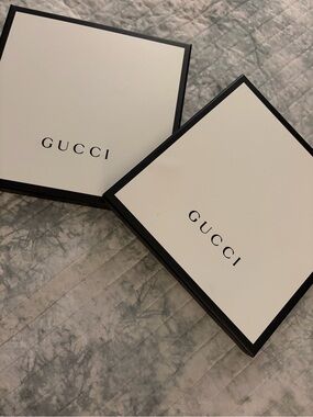 Gucci - White and Black Logo Gift Boxes - Set of 2